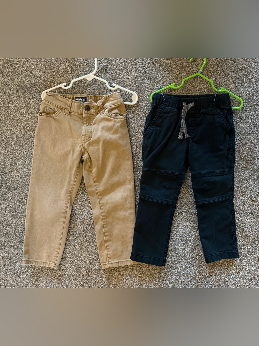 OshKosh B'gosh Tan Khaki Pants and Cat & Jack Black Pants